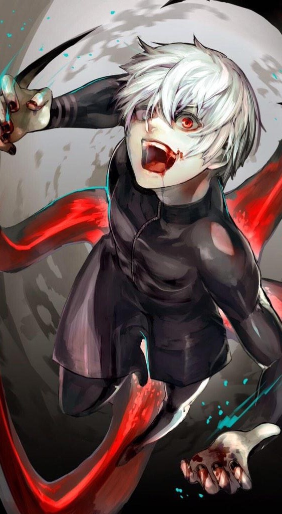 #东京食尸鬼# 一组东京食尸鬼的同人。6张图都是手机壁纸的尺寸。