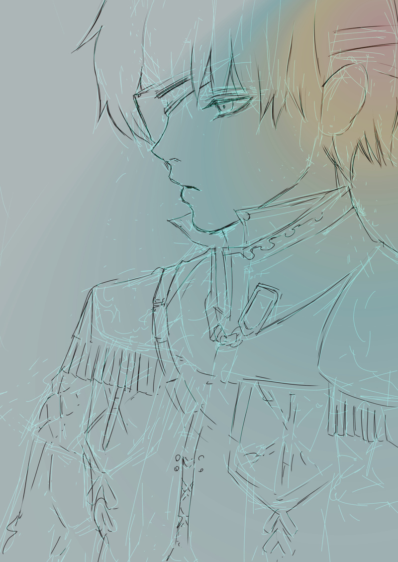 #东京食尸鬼# 东京食尸鬼作者石田先生昨晚画的两张手稿，一张是全职猎人的西索，还有一张没认出来，有人认识么？第三张是之前YJ杂志海报的手稿。