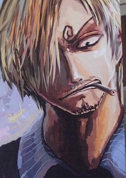 #海贼王# 纯手绘欣赏呐[花心]