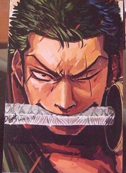 #海贼王# 纯手绘欣赏呐[花心]