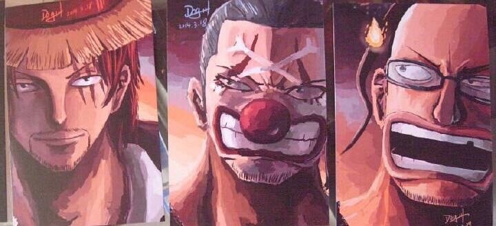 #海贼王# 纯手绘欣赏呐[花心]