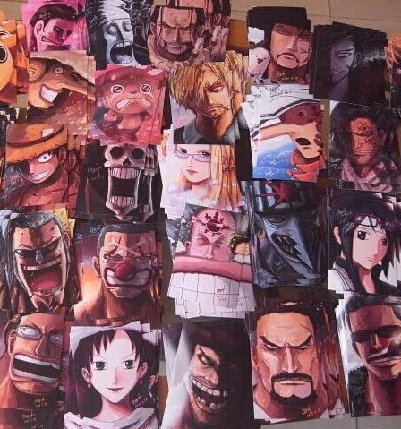 #海贼王# 纯手绘欣赏呐[花心]