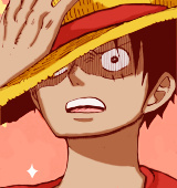 路飞头像一组，船长颜艺秀。[花心]