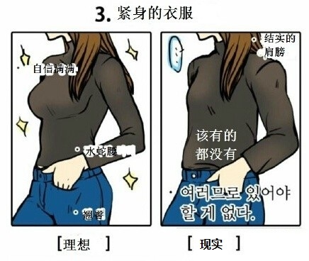 女人穿着的理想与现实[哈哈]