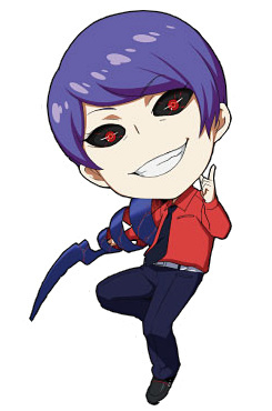 #东京食尸鬼# 去年年底，官方为了庆祝动画第二季开播，放出的Q版头像。这个是全身完整版的图片。