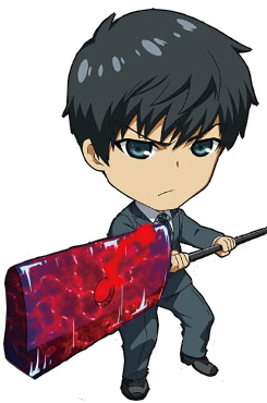 #东京食尸鬼# 去年年底，官方为了庆祝动画第二季开播，放出的Q版头像。这个是全身完整版的图片。