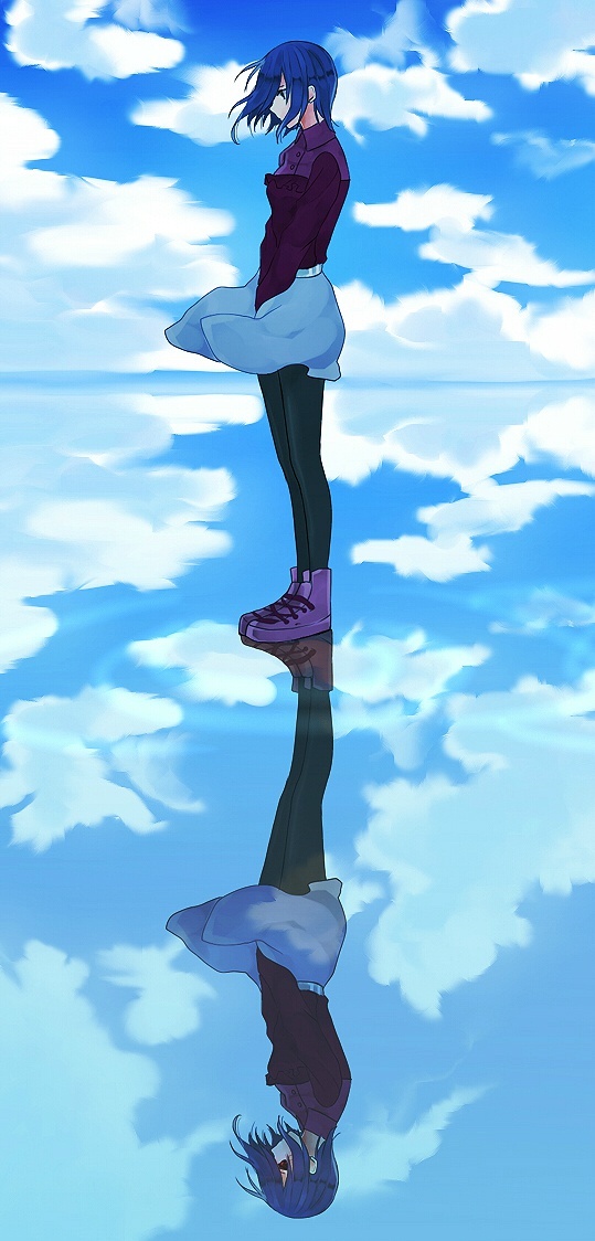 #东京食尸鬼# 动画第一季的OP结尾同人图，分享给大家。大图可做电脑桌面，三张小图是手机壁纸。P站ID=10549252（大图尺寸：2025*1566 2.3M）