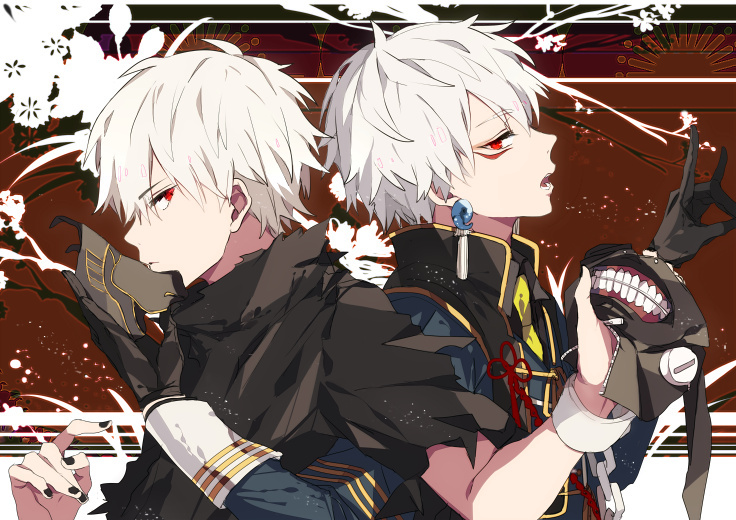 #东京食尸鬼# 金木，要努力保护喜欢的人呦。鸣狐，你也是啊！！画师：daekiri