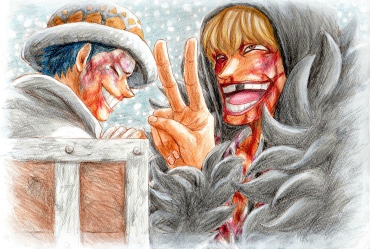 【绘师推荐】AKI，主要作品是罗，坷垃松和明哥系列，也画些男子汉系列 #海贼王#