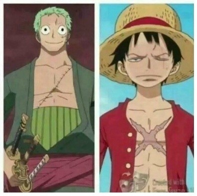 只是把眼睛换了一下，感觉就全变了！[哈哈][哈哈] 感觉路飞毫无违和感，索隆男神秒变逗逼