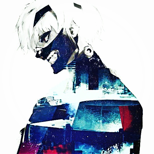 #东京食尸鬼# 动画第二季、第4集ED图，金木部分三张处理后的图片，头像尺寸。