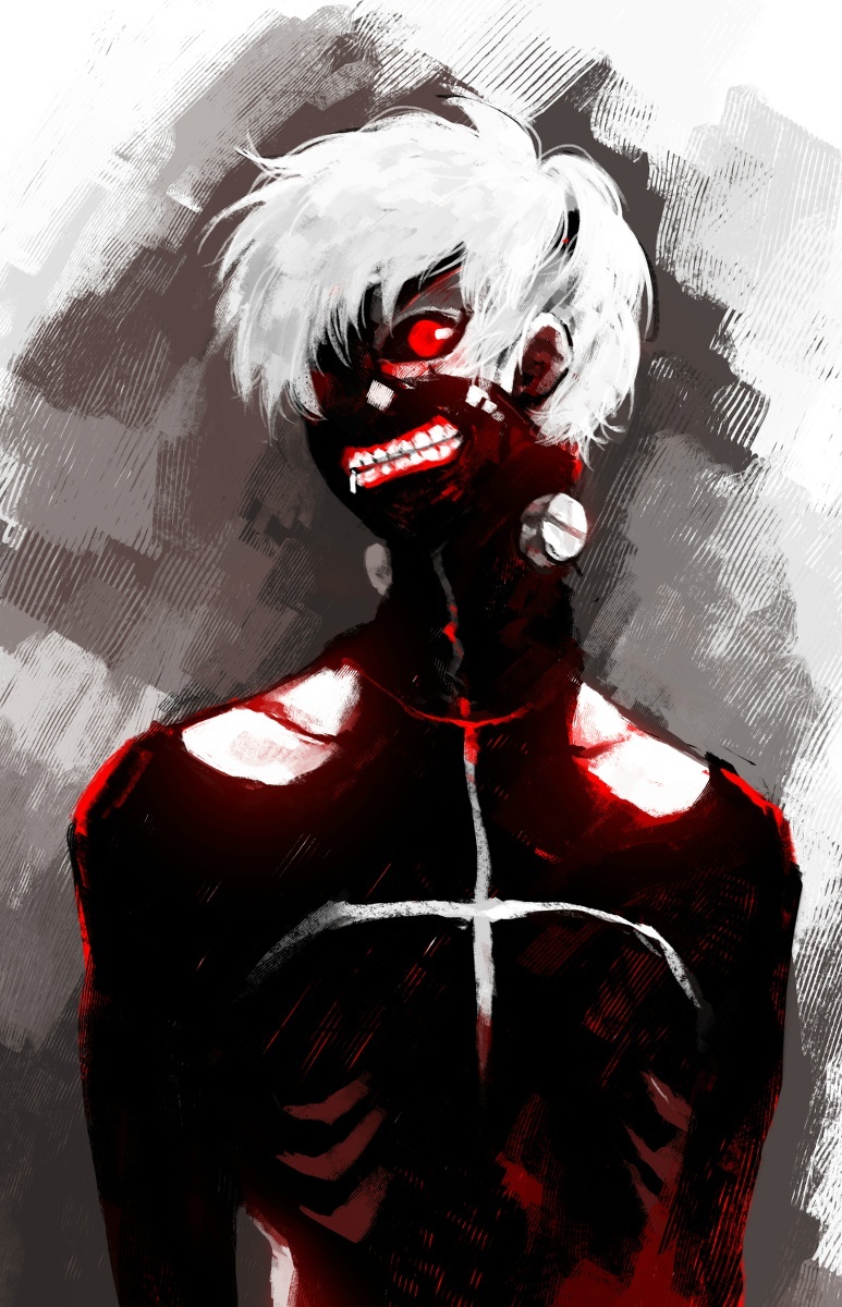 #东京食尸鬼# 三张手机壁纸尺寸的美图。画师：wakrapp P站id=48127664