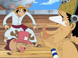 草帽团Cosplay小能手！路飞&乌索普！其实你们才是吃了模仿果实的能力者吧[哈哈]