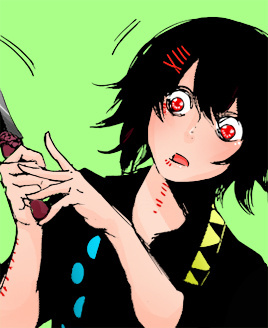 #东京食尸鬼# re漫画第16话的什造，粉丝自上色。tum：makkotos