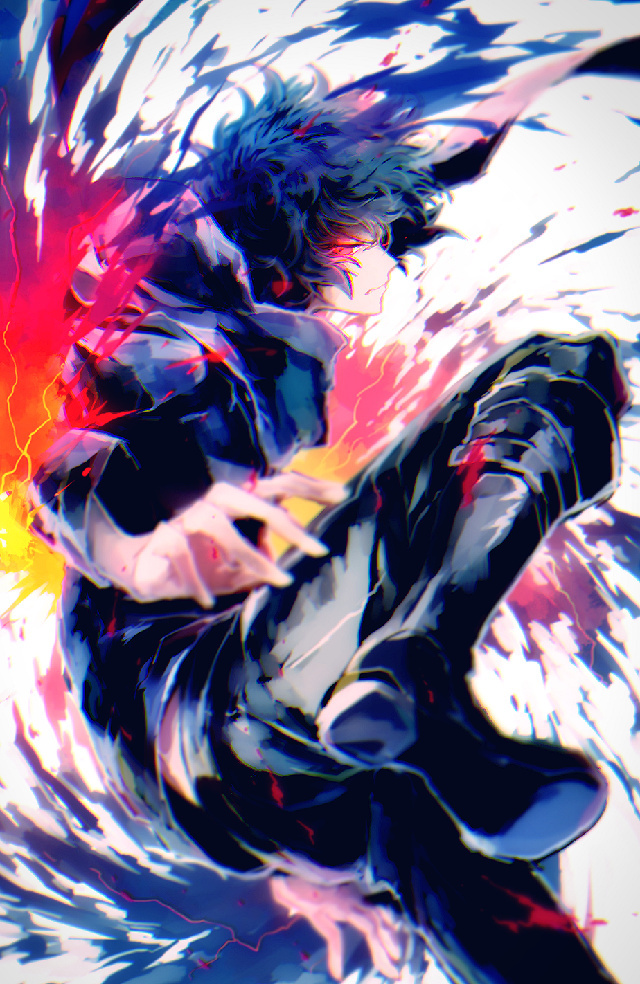 #东京食尸鬼# 东京食尸鬼同人图，配色和整体画风都超级酷炫！手机壁纸尺寸。画师：10domu08