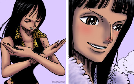 罗宾酱，从萝莉到女神，中间经历了世间的冷暖，孤独一人直到遇到草帽和伙伴们焕发新生，打开心扉。你能上船真是太好了！继续美下去