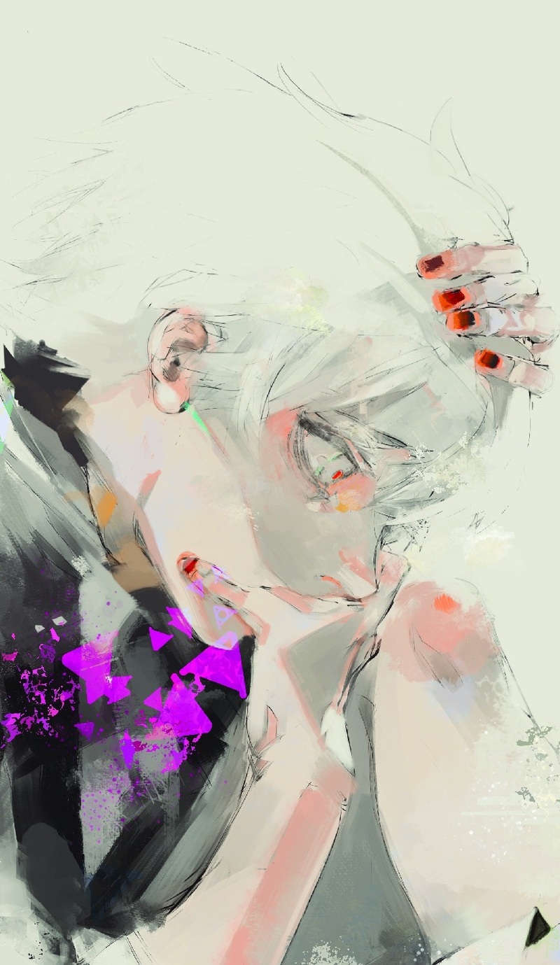 #东京食尸鬼# 第二季ED限量版光盘的封面扫图。无水印版。图1头像尺寸，图2手机壁纸尺寸。