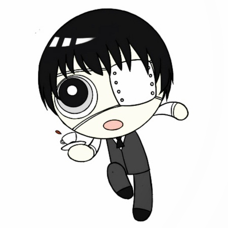 #东京食尸鬼# 头像尺寸飞天小喰种 这画风满满的都是童年回忆啊！！[嘻嘻]