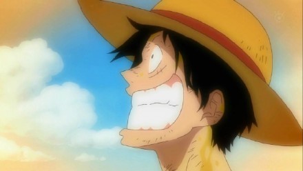 路飞这货颜艺值爆表，单细胞橡皮人的笑容也是如此天真爽朗、温暖人心。将心比心，不管你信不信，总有人正在等待希望能遇到像你这样的人[心]