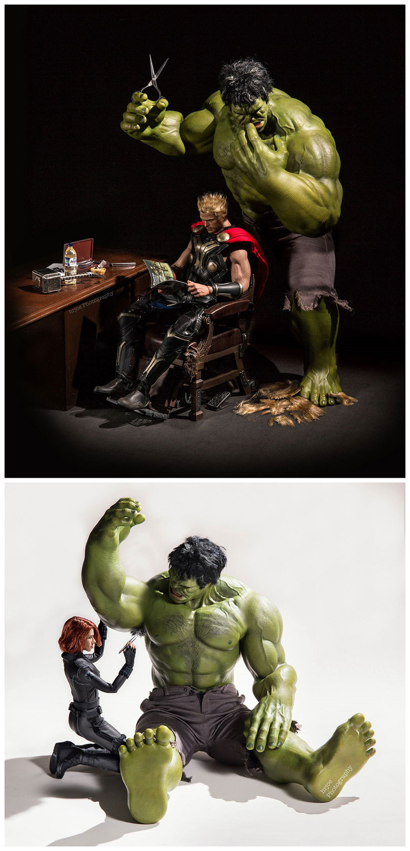 摄影师Edy Hardjo自导自拍的系列：“超级英雄的秘密生活”。脑洞大开，精彩纷呈，值得细细体会背后的故事，感觉不拯救世界的时候她们好寂寞……