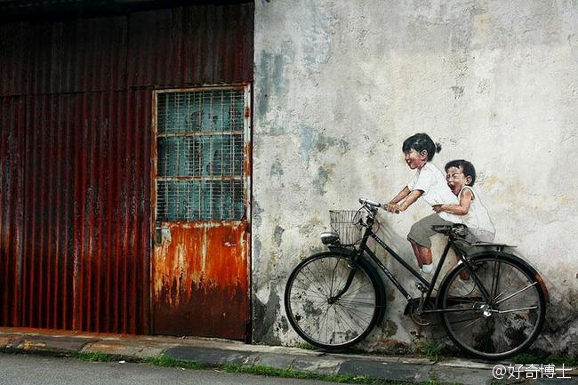 歪国那些有才的街头艺人留下的有点意思的作品，太有才了