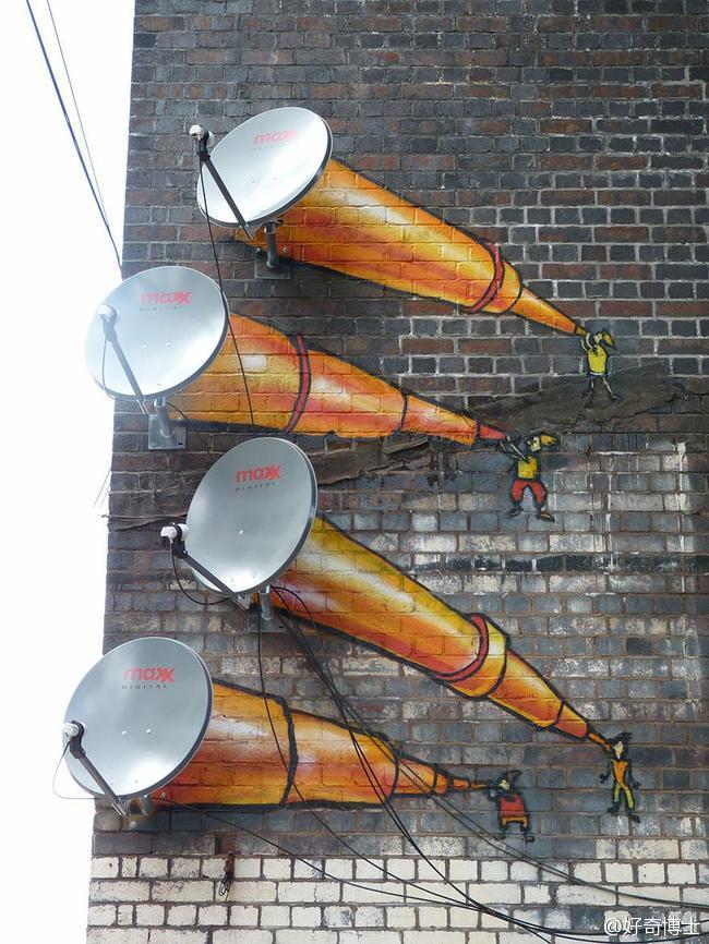 歪国那些有才的街头艺人留下的有点意思的作品，太有才了