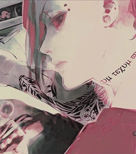 #东京食尸鬼# 动画第二季，第8集结尾ED图截图，头像尺寸。