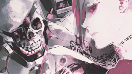 #东京食尸鬼# 动画第二季，第8集结尾ED图的动态图三张。