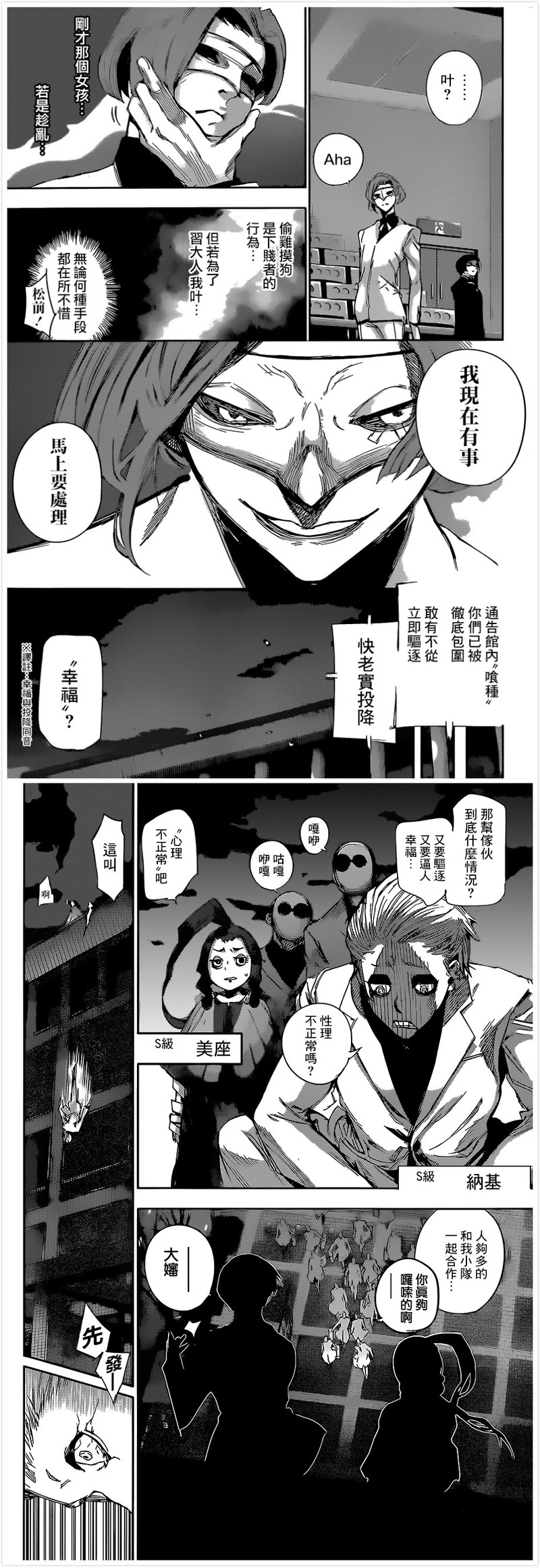 #东京食尸鬼:re# #东京喰种:re# 漫画更新 第19话 派對 图by：情报师 感谢贴吧汉化组的汉化。微剧透，动画党慎点。