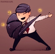 #东京食尸鬼# 月山习漫画人设截图，粉丝自上色。头像尺寸。tum:murasexual