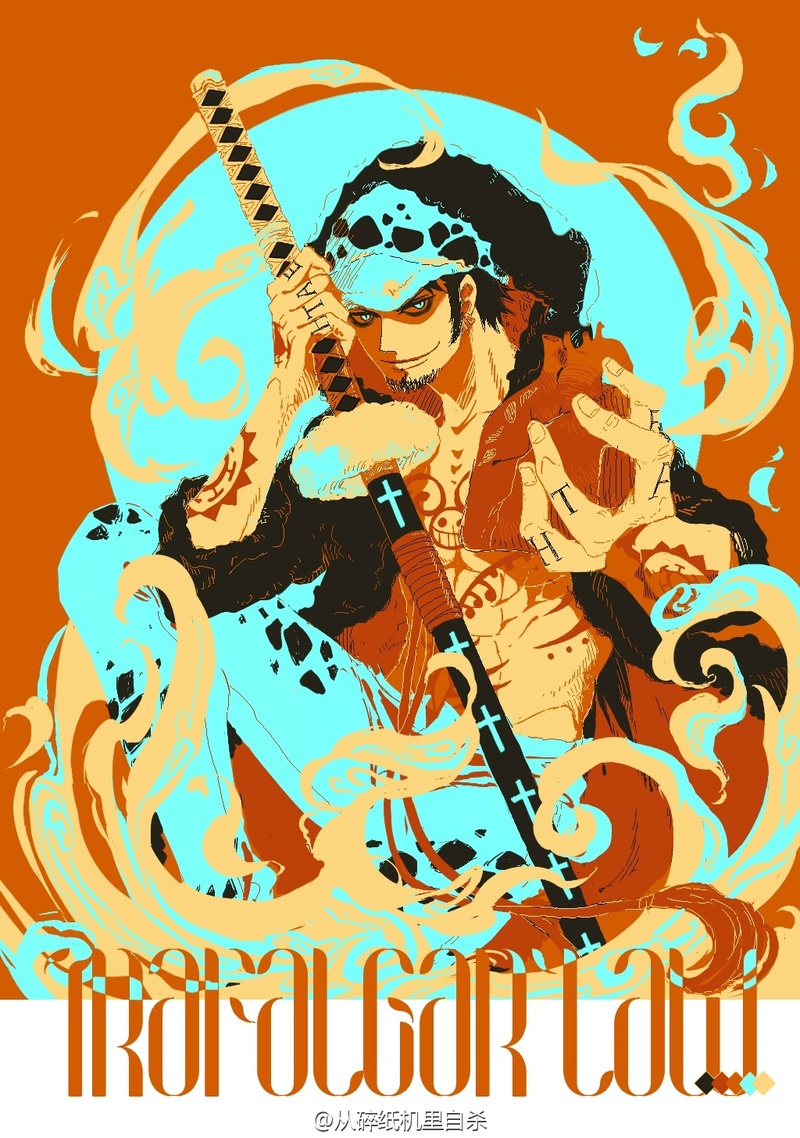 好酷炫的海贼明信片美图