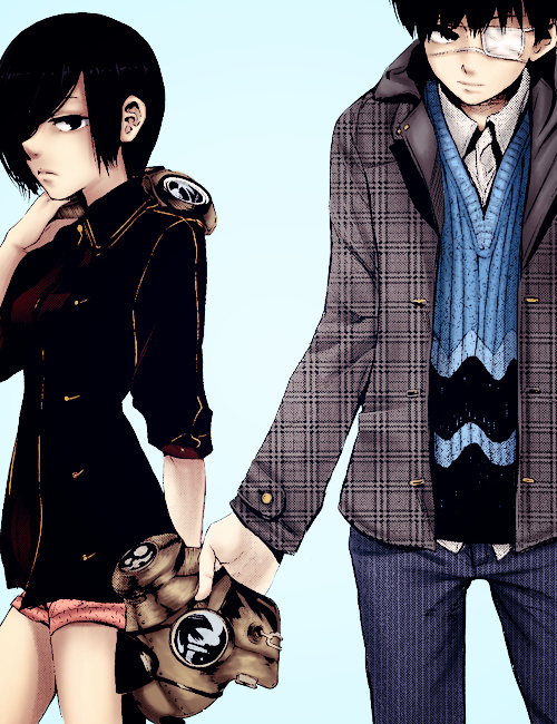 #东京食尸鬼# 粉丝自上色的漫画截图。手机壁纸尺寸。