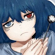 #东京食尸鬼# 米林才子漫画截图。粉丝自上色，头像尺寸。小才子也是颜艺帝啊！这里面就有几张图可以拿去做表情包，妥妥的！！