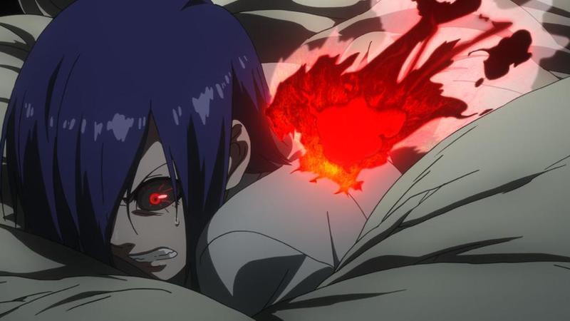 #东京食尸鬼# 第一季动画原画公开。面对真户的强势攻击，董香陷入困境。