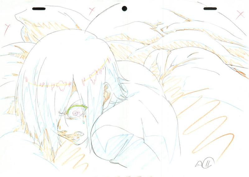 #东京食尸鬼# 第一季动画原画公开。面对真户的强势攻击，董香陷入困境。