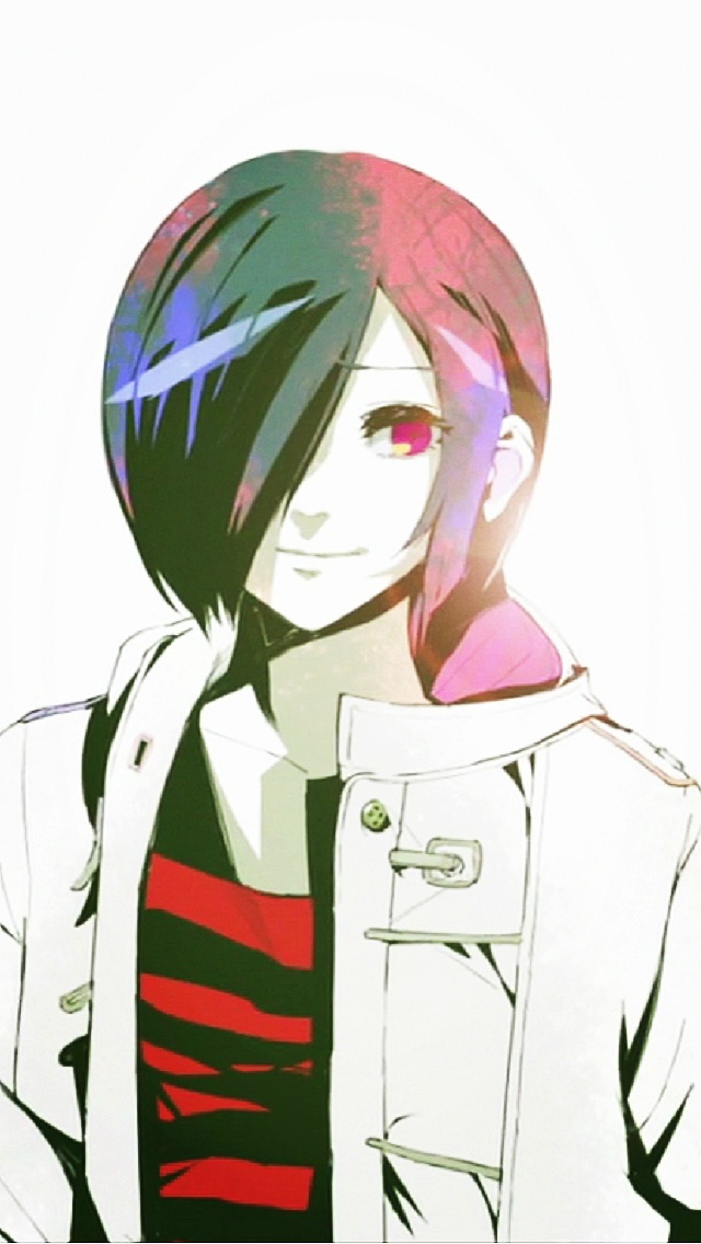 #东京食尸鬼# 动画第10集结尾ED图改图，手机壁纸尺寸。这次的ED设定是过去and现在。所以“过去”可做锁屏壁纸，“现在”作为桌面壁纸。每次打开手机，滑动的一瞬间就提醒自己：过去的终将会过去，用微笑活在当下。