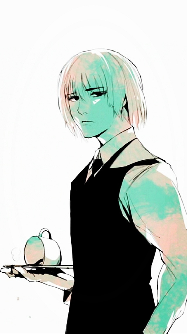 #东京食尸鬼# 动画第10集结尾ED图改图，手机壁纸尺寸。这次的ED设定是过去and现在。所以“过去”可做锁屏壁纸，“现在”作为桌面壁纸。每次打开手机，滑动的一瞬间就提醒自己：过去的终将会过去，用微笑活在当下。