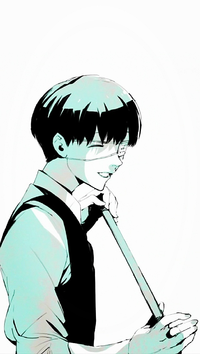 #东京食尸鬼# 动画第10集结尾ED图改图，手机壁纸尺寸。这次的ED设定是过去and现在。所以“过去”可做锁屏壁纸，“现在”作为桌面壁纸。每次打开手机，滑动的一瞬间就提醒自己：过去的终将会过去，用微笑活在当下。