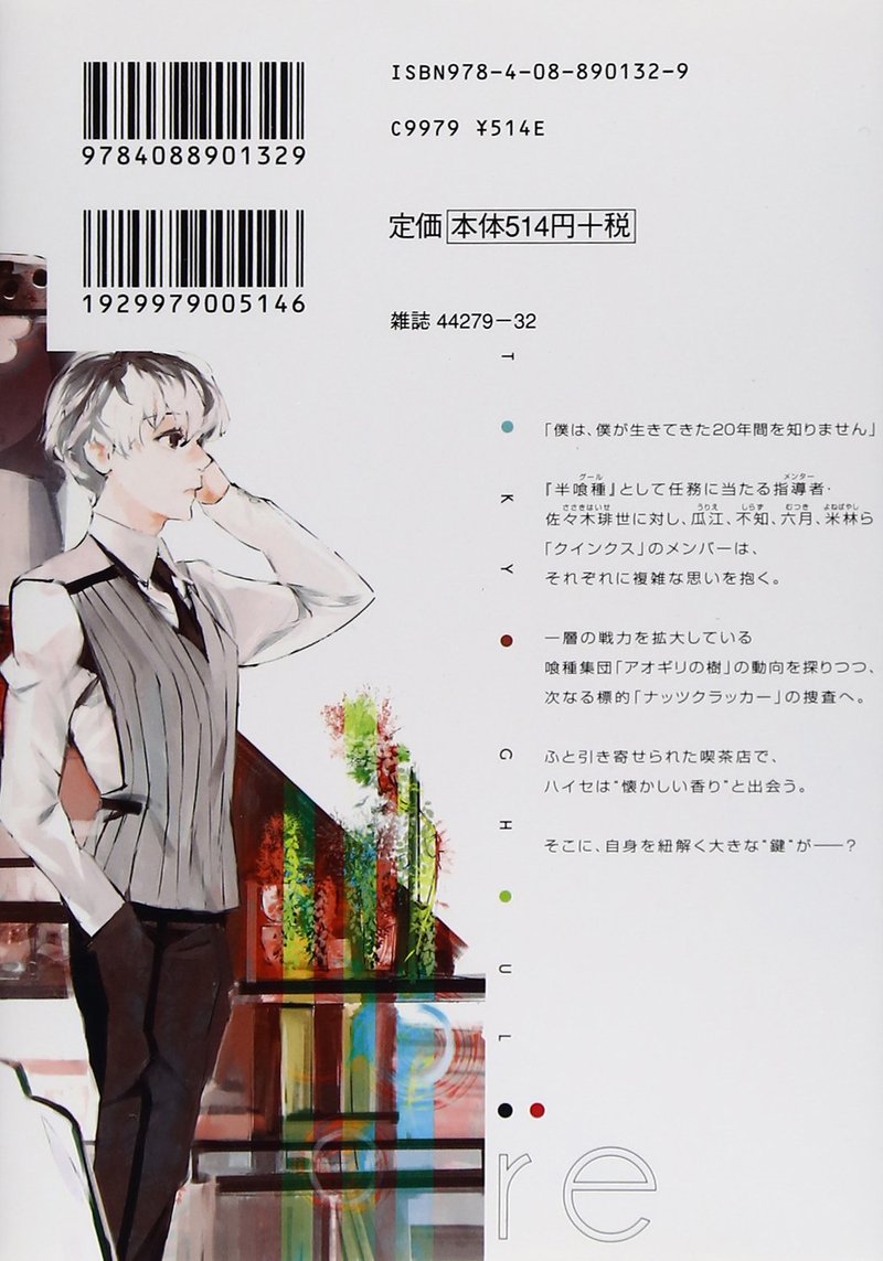 #东京食尸鬼:re# #东京喰种:re# 漫画第二季，第②卷的封面、封底。董香还是那个董香，金木已不是那个金木。