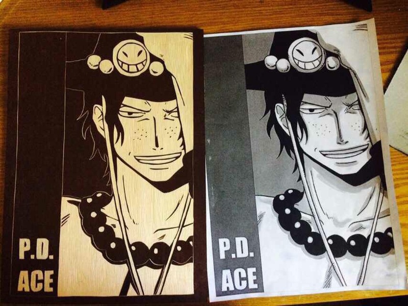 #海贼王#木刻作品，你们来感受下[赞]作者：京城丶倒霉熊