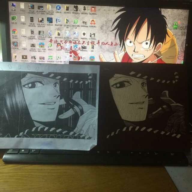 #海贼王#木刻作品，你们来感受下[赞]作者：京城丶倒霉熊