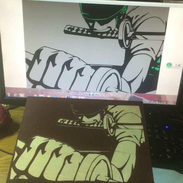 #海贼王#木刻作品，你们来感受下[赞]作者：京城丶倒霉熊