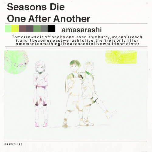 #东京食尸鬼# 第二季动画ED图的部分镜头和对应的配色卡。随手转需。