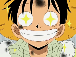 二货船长路飞的#表情包#[嘻嘻]