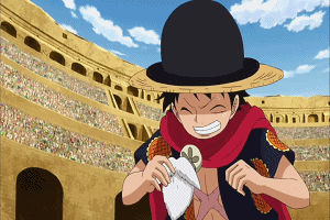 二货船长路飞的#表情包#[嘻嘻]