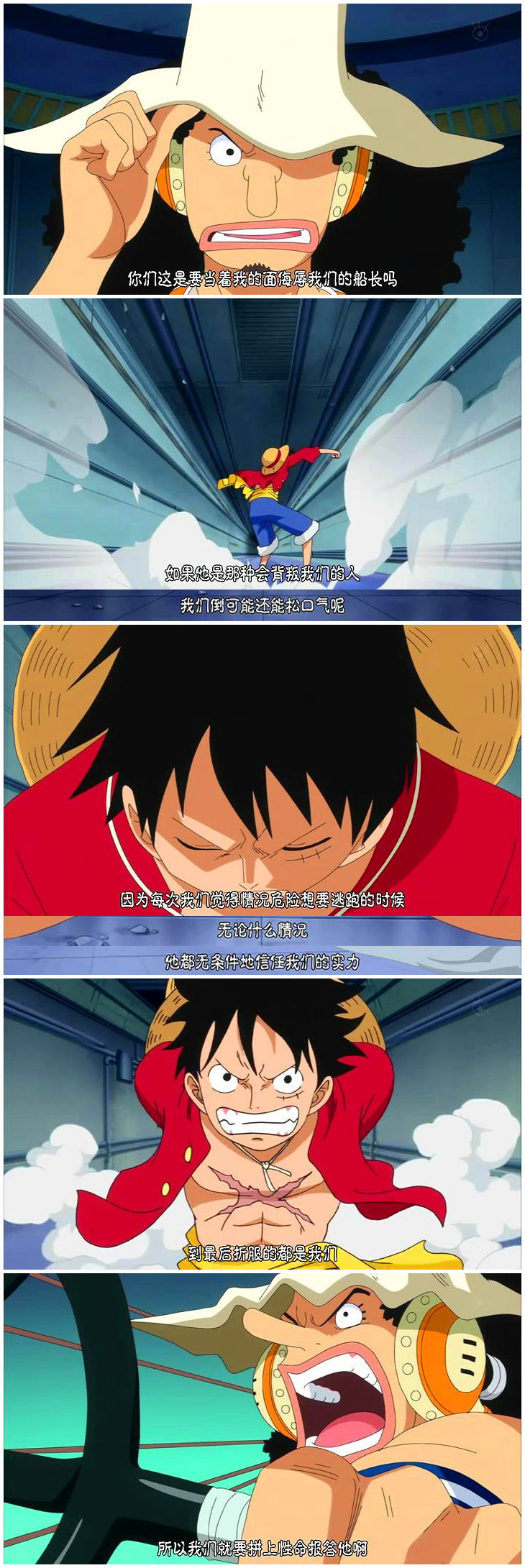 绝对没问题的！！无条件相信船长的船员，百分百信任船员的船长，啊！这就是我爱的草帽团啊！