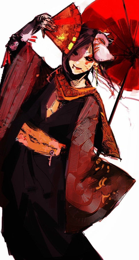 东京食尸鬼作者石田的部分手稿修改图，他的画风在日本动漫家里面算是一个另类吧，个人感觉特别有艺术家的气质！[思考]