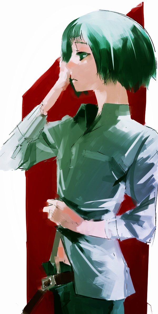 东京食尸鬼作者石田的部分手稿修改图，他的画风在日本动漫家里面算是一个另类吧，个人感觉特别有艺术家的气质！[思考]