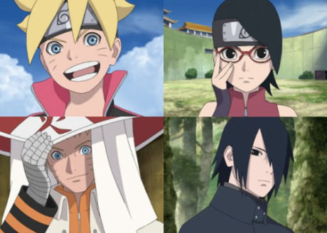#火影忍者#剧场版「boruto-naruto the movie-」博人、沙拉娜、鸣人、佐助角色映画！剧中主角鸣人之子——博人cv由三瓶由布子担当，佐助女儿——沙拉娜cv由菊池心担当。将于8月7日上映！[哈哈]