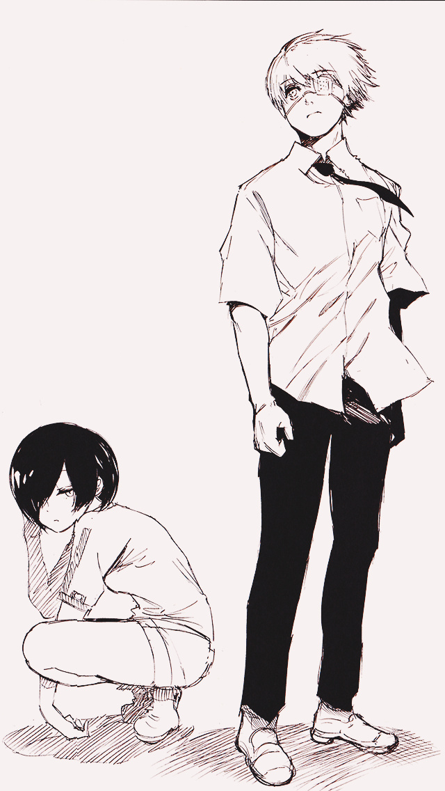 东京食尸鬼手绘插图，可做手机壁纸(✿✪‿✪｡)ﾉ